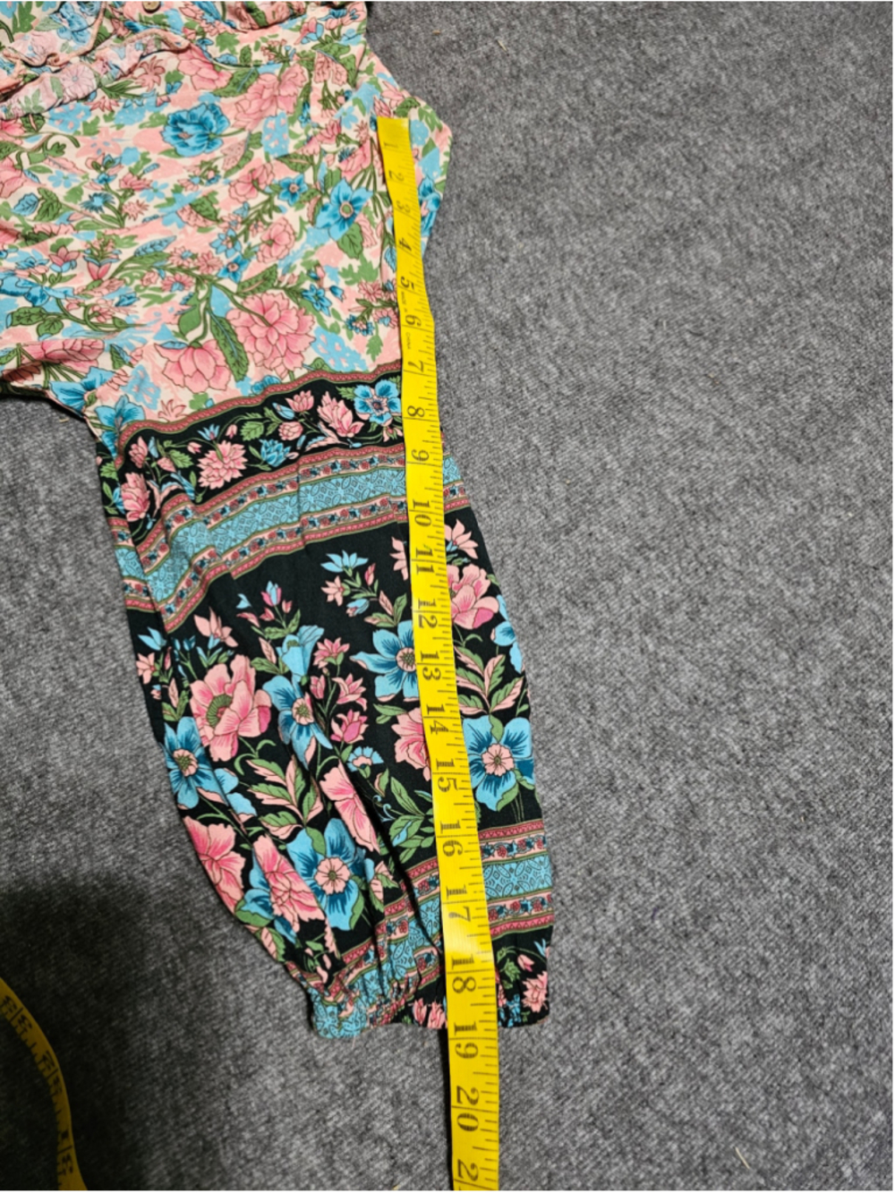 Three Bird Nest Boho Floral Maxi Dress Size L Pink Blue Tiered - Picture 8 of 8